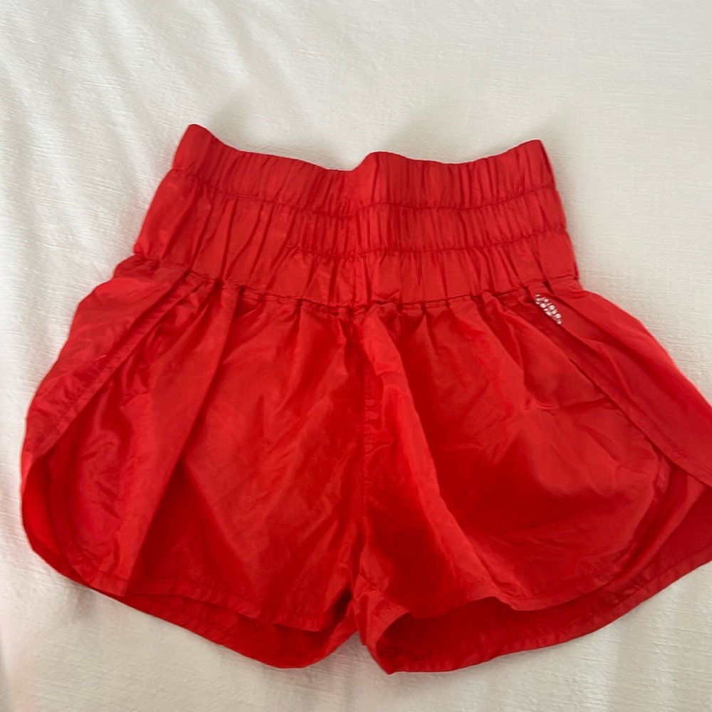 Free People FP Movement The Way Home Red Workout Shorts, Size S